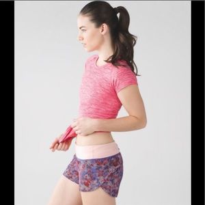 Lululemon Speed Short in Checker Blooms Multi
